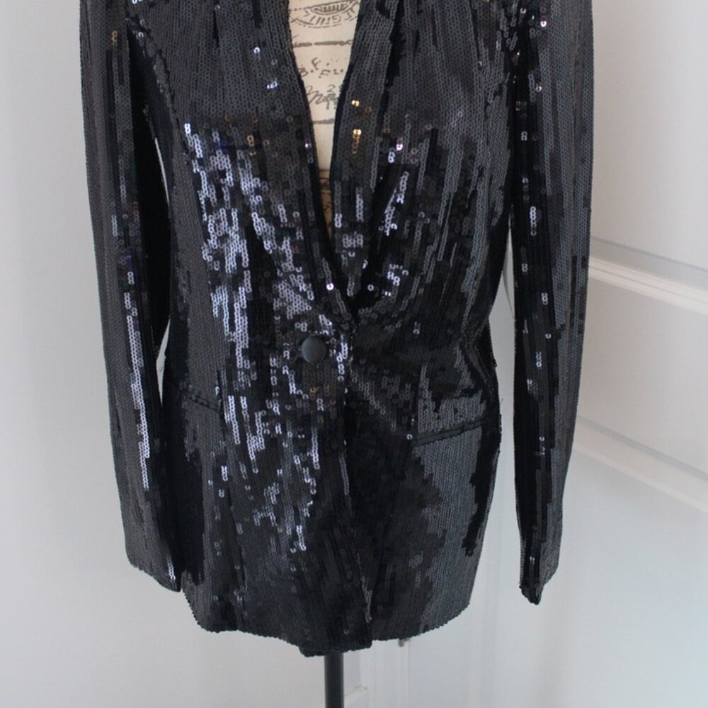 Black Sequin Blazer - S